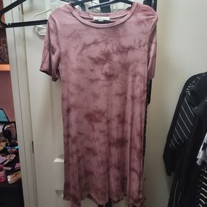 F21 Contemporary Pink Tie Dye Dress